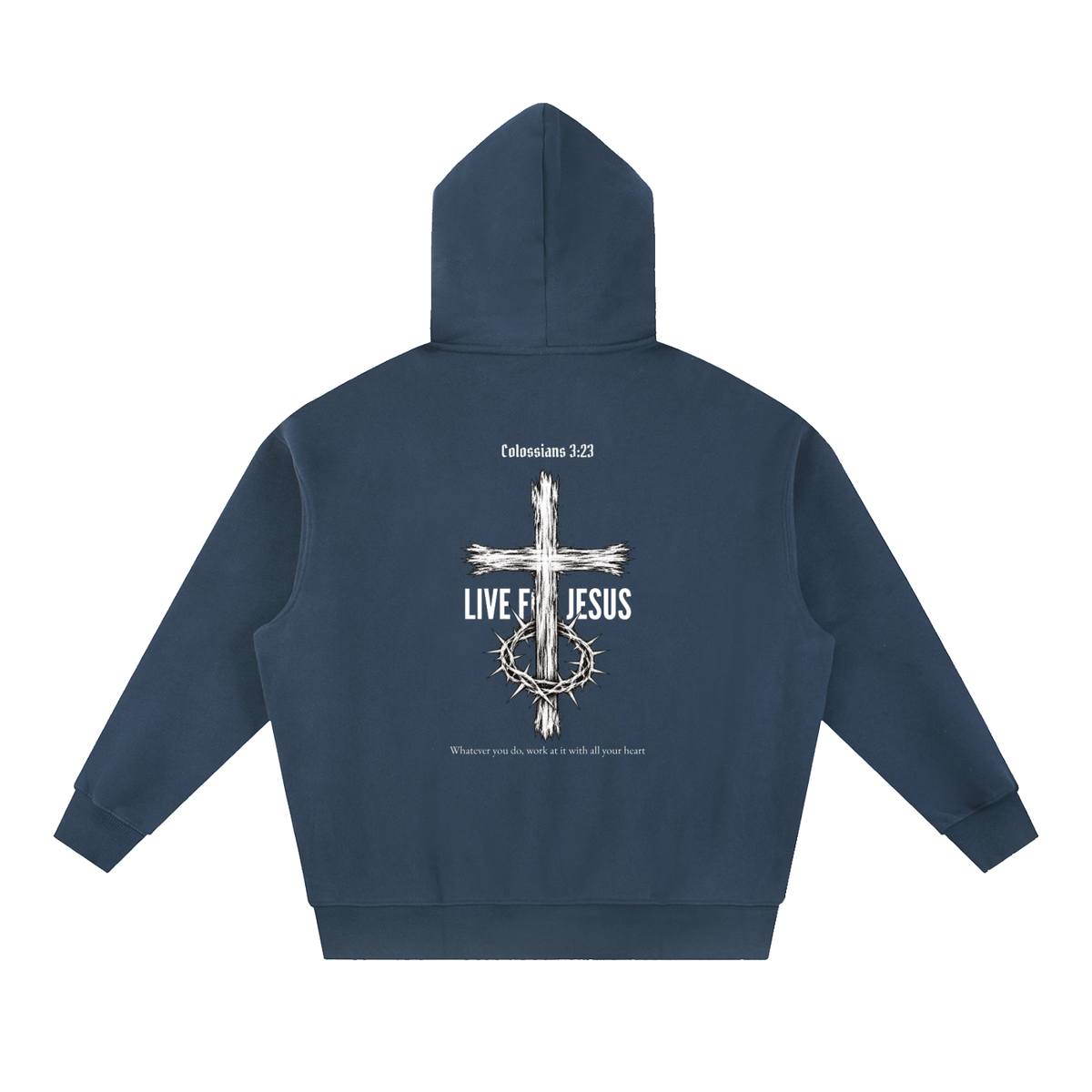 Work Heartily Oversized Hoodie – Colossians 3:23