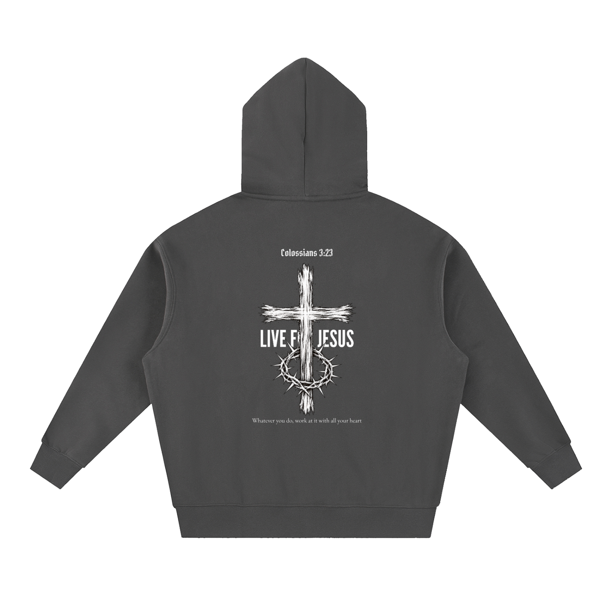 Work Heartily Oversized Hoodie – Colossians 3:23