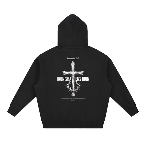 Iron Sharpens Iron Oversized Hoodie – Proverbs 27:17